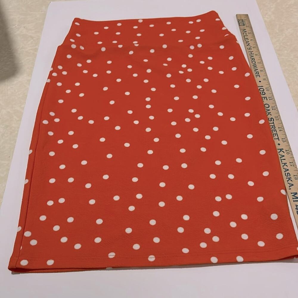 Lularoe Orange Polka Dot Skirt SZ S